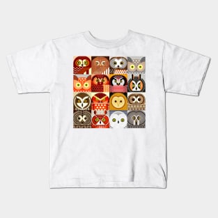 North American Owls Kids T-Shirt